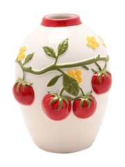 Widdop White Handpainted Embossed Tomato Vase - Large - Image 1 of 3