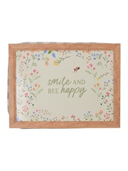 Widdop Green Lap Tray - Smile And Be Happy - Image 1 of 3