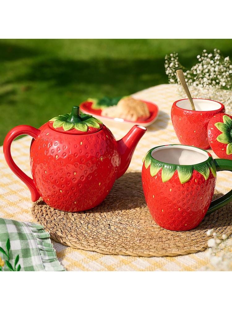 Widdop Red Teapot - Strawberry - Image 1 of 4