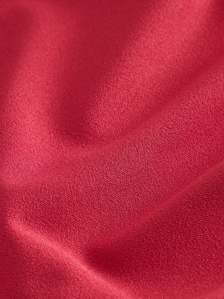 Red Long Sleeve V--Neck Hardwear Blouse - Image 8 of 8