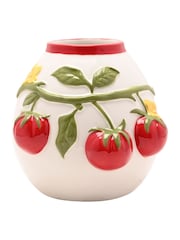 Widdop White Handpainted Embossed Tomato Vase - Small - Image 1 of 4