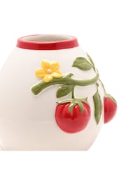 Widdop White Handpainted Embossed Tomato Vase - Small - Image 3 of 4