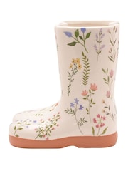 Widdop White Ceramic Vase Small - Floral Wellies - Image 2 of 3