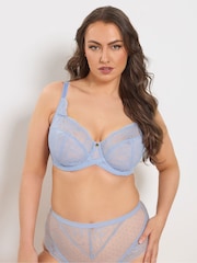 Yours Curve Blue Non-Padded Underwired Bras 2 Pack - Image 4 of 8