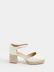 Extra-Wide Fit Espradrille Block Heels Shoes - Image 2 of 4