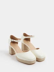 Extra-Wide Fit Espradrille Block Heels Shoes - Image 3 of 4