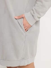 Yours Curve Grey Soft Touch Long Sleeve Jumper Dress - Image 4 of 5