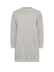 Yours Curve Grey Soft Touch Long Sleeve Jumper Dress - Image 5 of 5