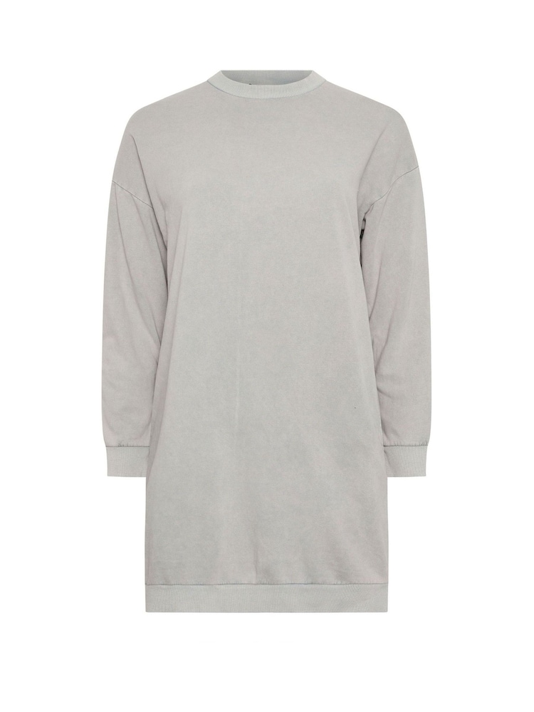 Yours Curve Grey Soft Touch Long Sleeve Jumper Dress - Image 5 of 5 Yours Curve Grey Soft Touch Long Sleeve Jumper Dress - Image 5 of 5