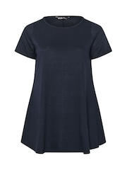 Yours Curve Blue Soft Touch Swing Blouse - Image 5 of 5
