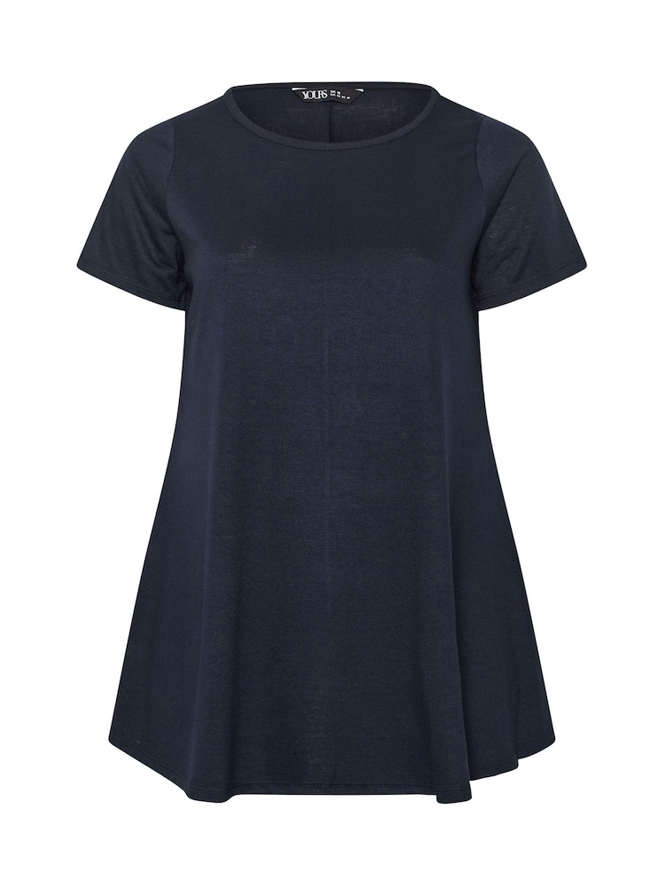 Yours Curve Blue Soft Touch Swing Blouse - Image 5 of 5 Yours Curve Blue Soft Touch Swing Blouse - Image 5 of 5