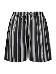 Yours Curve Black Stripe Shorts - Image 5 of 5