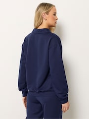 Long Tall Sally Blue Collared Sweat Top - Image 3 of 5