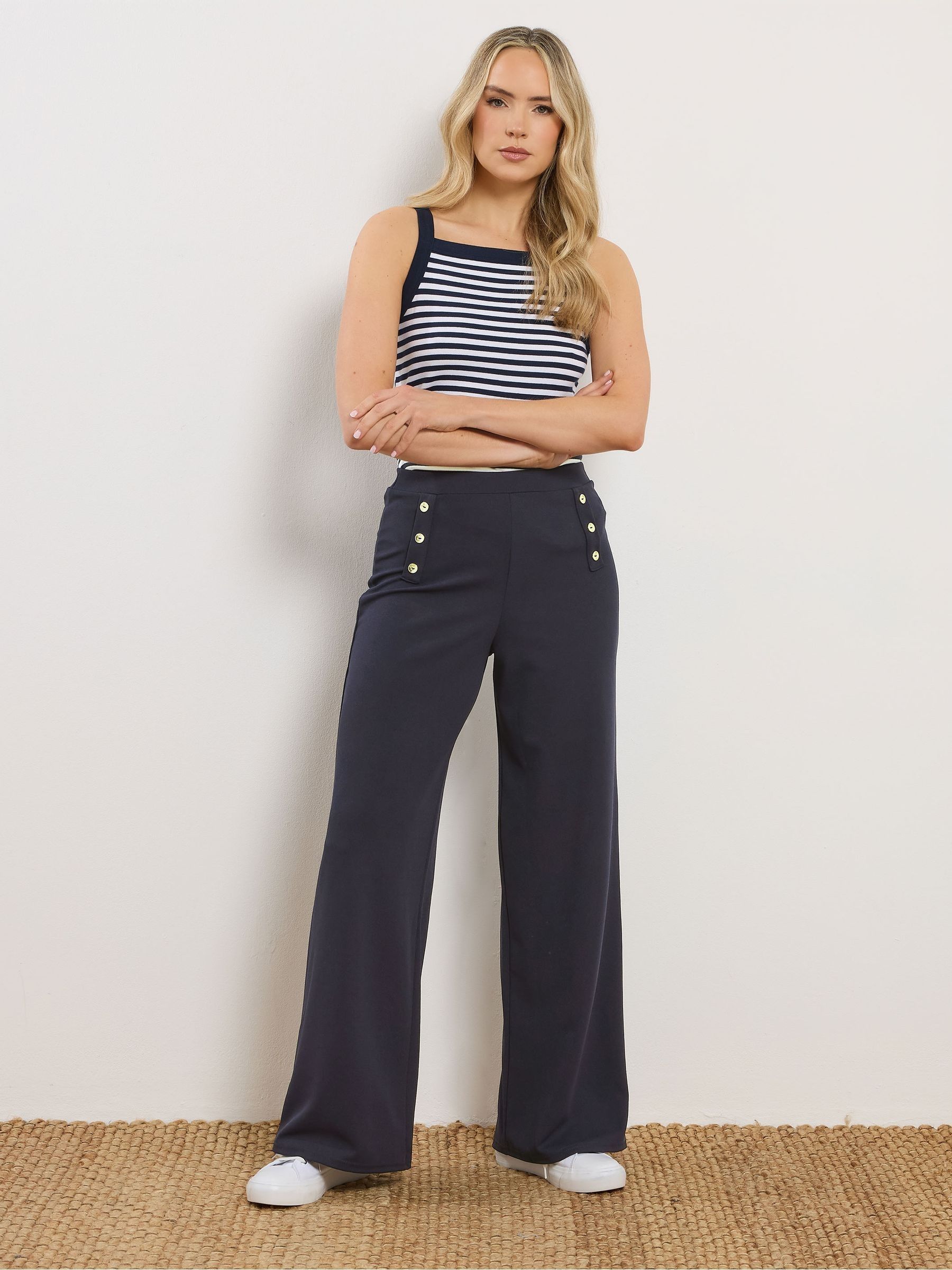 美品 FITTY&CO YOUR Button Trousers Buy Long Tall Sally Blue Military Button Trousers from Next USA
