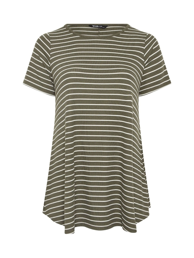 Yours Curve Black Stripe Swing Top - Image 5 of 5
