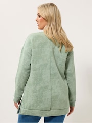 Yours Curve Green Abstract Sweatshirt - Image 3 of 5