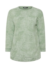 Yours Curve Green Abstract Sweatshirt - Image 5 of 5
