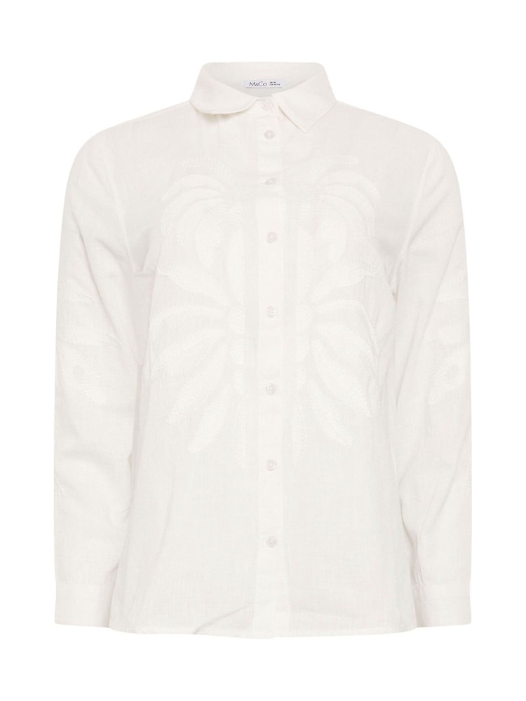 M&Co White Embroidered Long Sleeve Shirt - Image 5 of 5