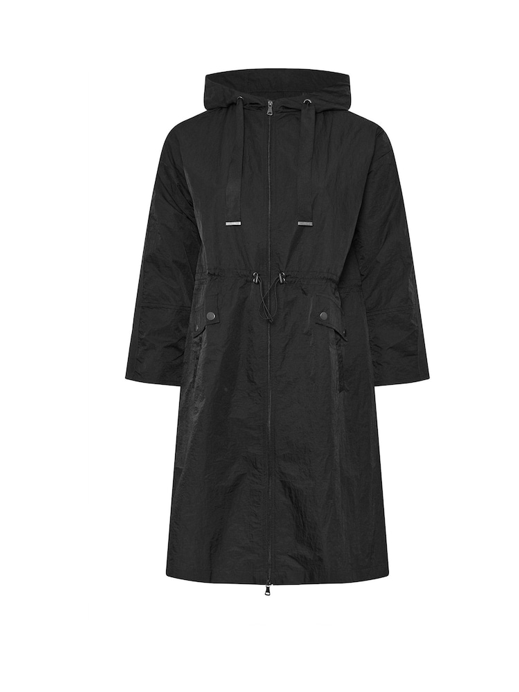 Yours Curve Black Longline Parka Jacket - Image 5 of 5