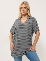 Stripe Polo Blouse - Image 1 of 5