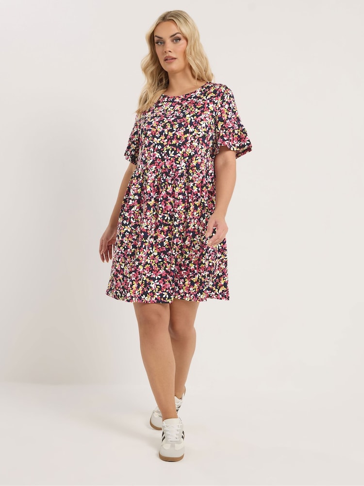 Yours Curve Kleid mit Rüschenärmeln - Bild 1 von 5