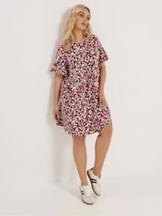 Yours Curve Kleid mit Rüschenärmeln - Bild 2 von 5