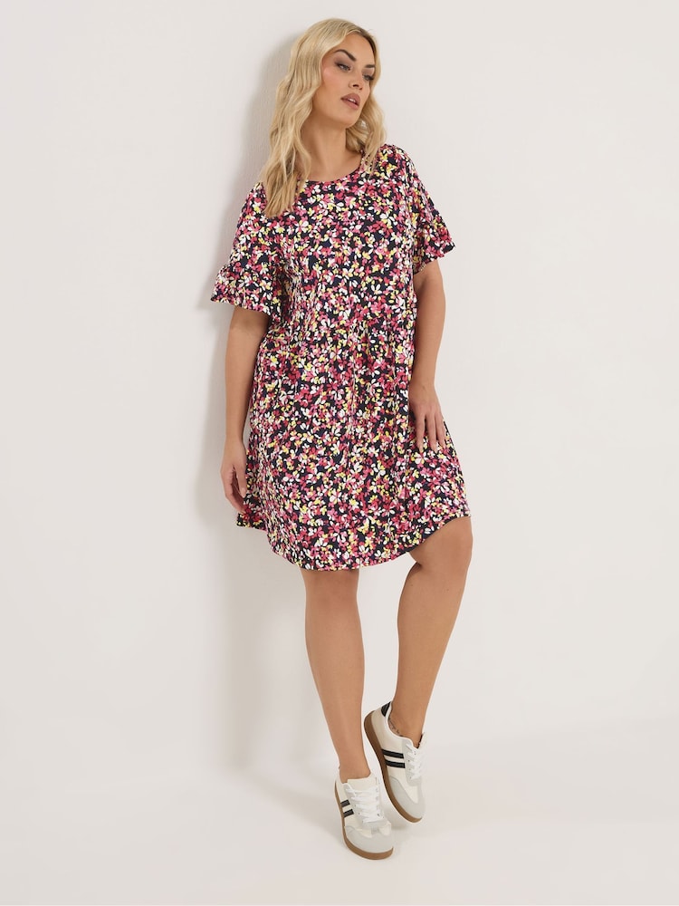 Yours Curve Kleid mit Rüschenärmeln - Bild 2 von 5