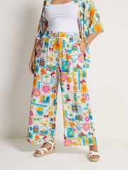 Yours Curve Hose in Knitteroptik mit weitem Bein - Bild 1 von 5