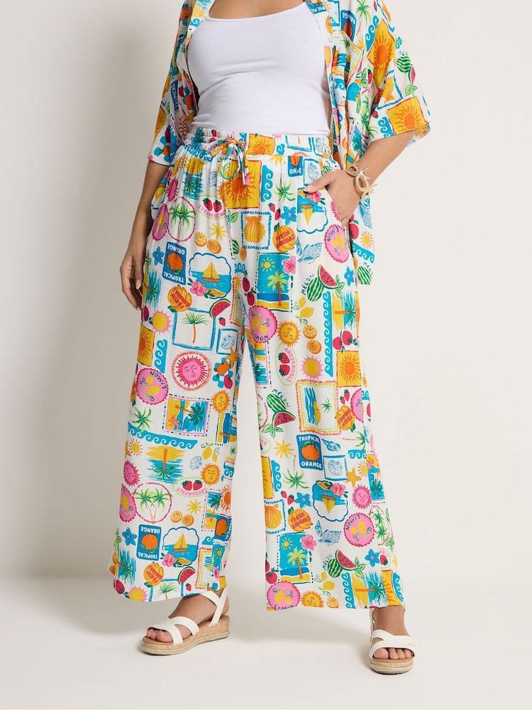 Yours Curve Hose in Knitteroptik mit weitem Bein - Bild 1 von 5