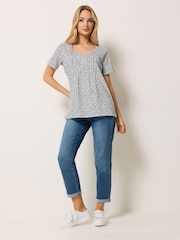 M&Co Oberteil aus Baumwolle Henleys - Bild 2 von 5