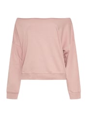 Yours Curve Pink Off Shoulder Sweatshirt - Image 5 of 5