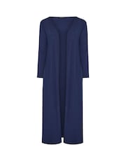 Yours Curve Blue Limited Ribbed Maxi Cardigan - Image 5 of 5