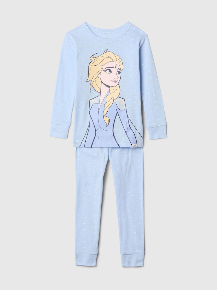 Gap Blue Elsa Disney Brushed Cotton Princess Pyjamas Set (12mths-5yrs) - Image 1 of 2