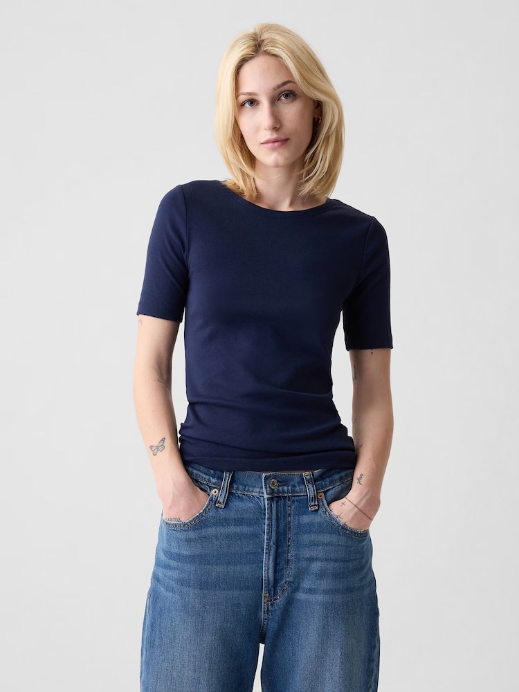 Gap Blue Modern Crew neck T-Shirt - Image 1 of 3