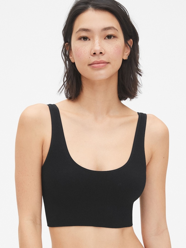 Gap Black Seamless Rib Bralette - Image 1 of 4