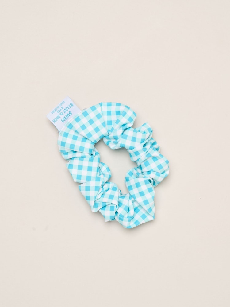 Miss Blue Gingham Bikini Set With Scrunchie - Image 6 of 6