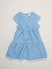 Miss Yellow Floral Print And Chambray Dresses 2 Pack - Image 4 of 5