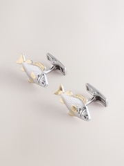 Silver/Gold Fish Novelty Cufflinks - Image 2 of 3