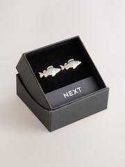 Silver/Gold Fish Novelty Cufflinks - Image 3 of 3