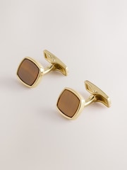 Tiger's Eye Cufflinks - Image 2 of 2