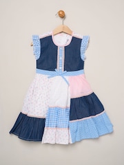 Miss Blue Floral Patchwork Dress - Image 2 of 3