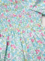 Miss Floral Embroidered Smocked Dress with Headband - Imagen 3 de 5