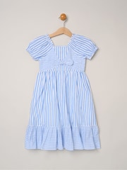 Miss Puff Sleeve Stripe Dress And Hair Clips 2-Pack - Bild 3 von 5