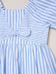 Miss Puff Sleeve Stripe Dress And Hair Clips 2-Pack - Bild 4 von 5