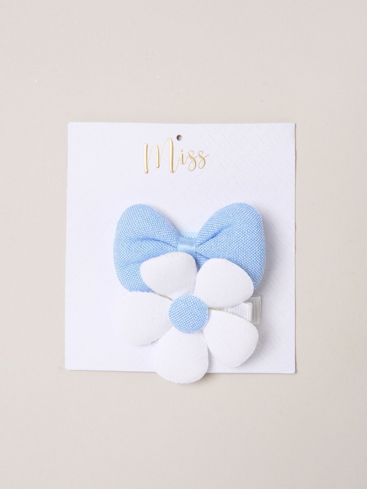 Miss Puff Sleeve Stripe Dress And Hair Clips 2-Pack - Bild 5 von 5