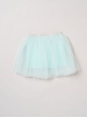 Miss Baby Blue Bow Applique Short Sleeve T-Shirt And Tutu Skirt Outfit Set - Image 5 of 5