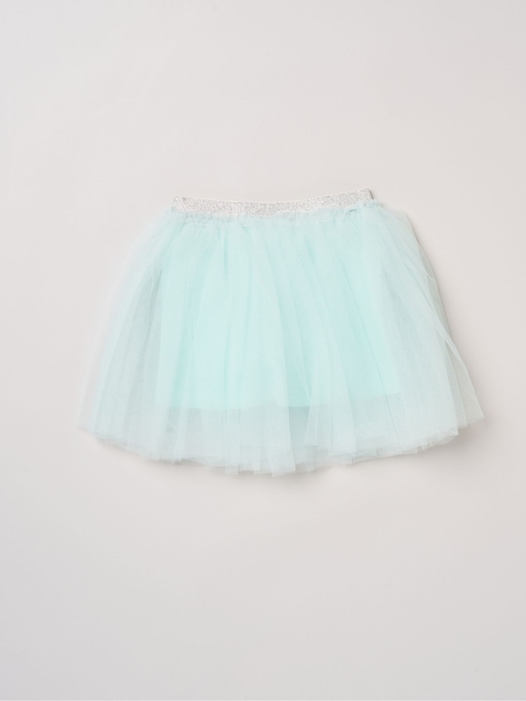 Miss Baby Blue Bow Applique Short Sleeve T-Shirt And Tutu Skirt Outfit Set - Image 5 of 5 Miss Baby Blue Bow Applique Short Sleeve T-Shirt And Tutu Skirt Outfit Set - Image 5 of 5