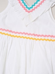Miss White Ric Rac Trim Frill Dress - Image 3 of 3