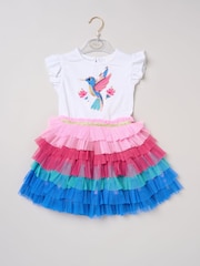 Miss Pink Sequin Embroidery Floral Tutu Dress - Image 1 of 3