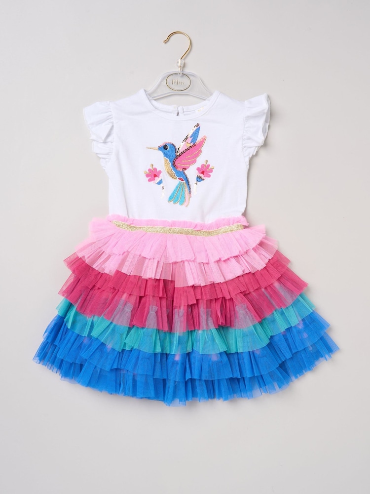 Miss Pink Sequin Embroidery Floral Tutu Dress - Image 1 of 3